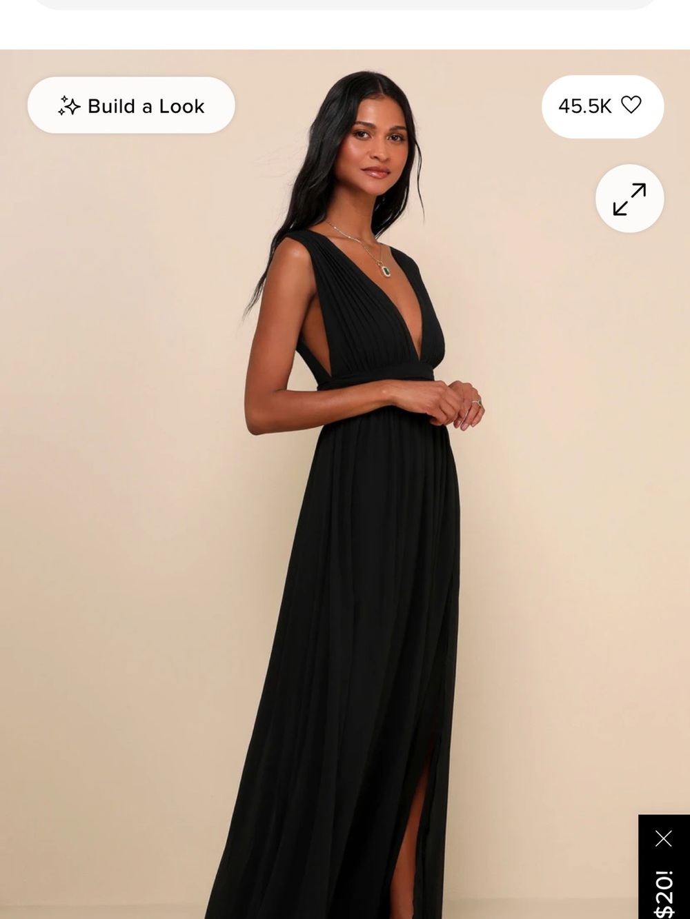 Lulu’s heavenly hues black maxi dress size medium